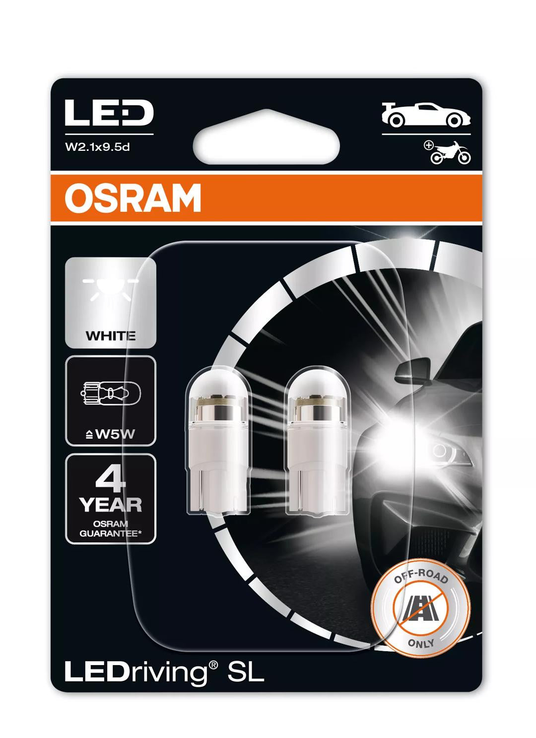 Bec Osram W5W LEDriving SL Alb Off-Road L2.1x9.5d Osram - imagine 1