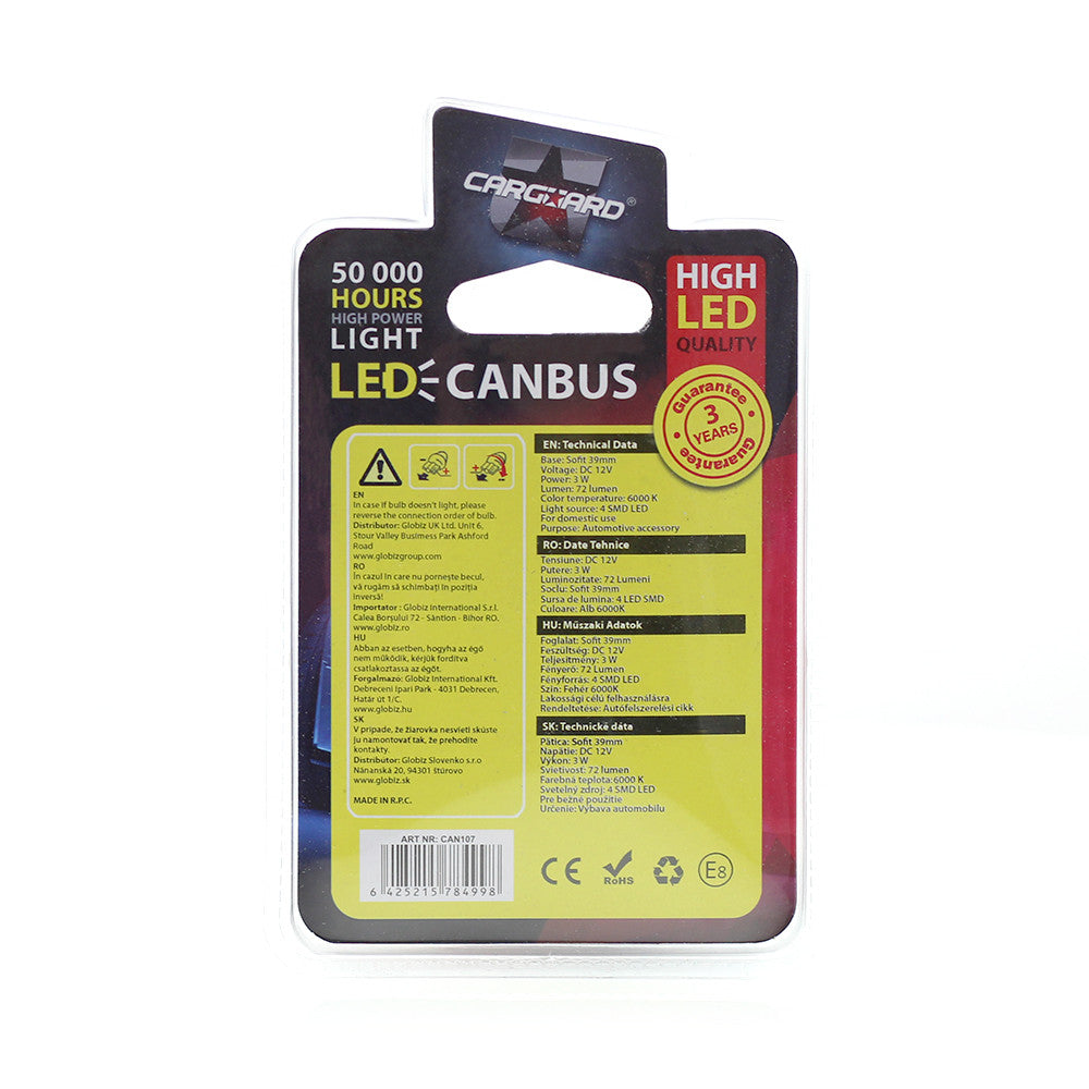 Bec MTR C5W 12V 3W Set 2 buc Carguard - imagine 3