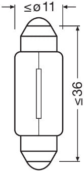 BEC 12V C5W ORIGINAL SET 10 BUC OSRAM