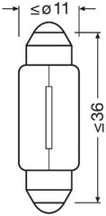 BEC CAMION 24V C5W ORIGINAL SET 10 BUC OSRAM