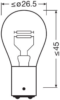 BEC CAMION 24V P21/5W ORIGINAL SET 10 BUC OSRAM