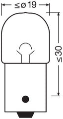 SET 2 BECURI 12V R10W ORIGINAL BLISTER OSRAM