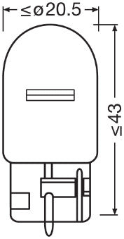 SET 2 BECURI 12V WY21W ORIGINAL BLISTER OSRAM
