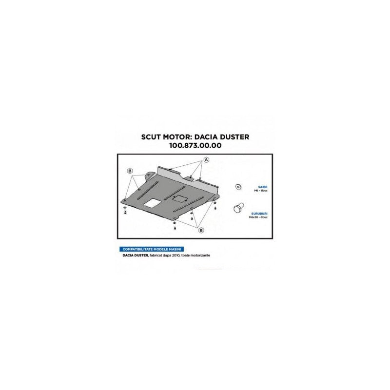 Scut metalic motor, cutie de viteză MTR - imagine 1