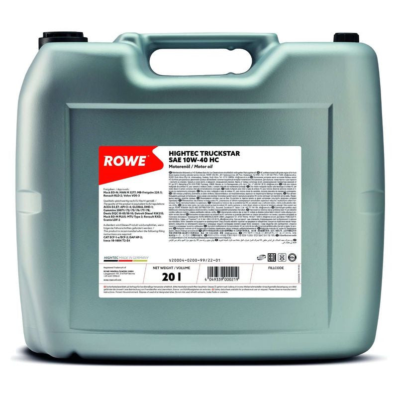 Ulei motor Rowe HighTec TruckStar HC 10W40 20L Rowe - imagine 1