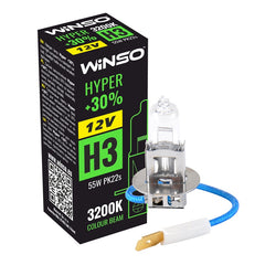 Bec Halogen Winso Hyper +30% H3 - 12V, 55W PK22s ● 3200K Winso - imagine 1