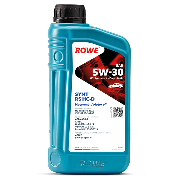 Ulei motor turisme Rowe HighTec Synt RS HC-D 5W30 1L Rowe - imagine 1