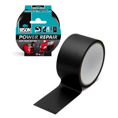 Bandă adezivă întărită cu material BISON Power Repair - neagră - 10 m Carguard - imagine 2