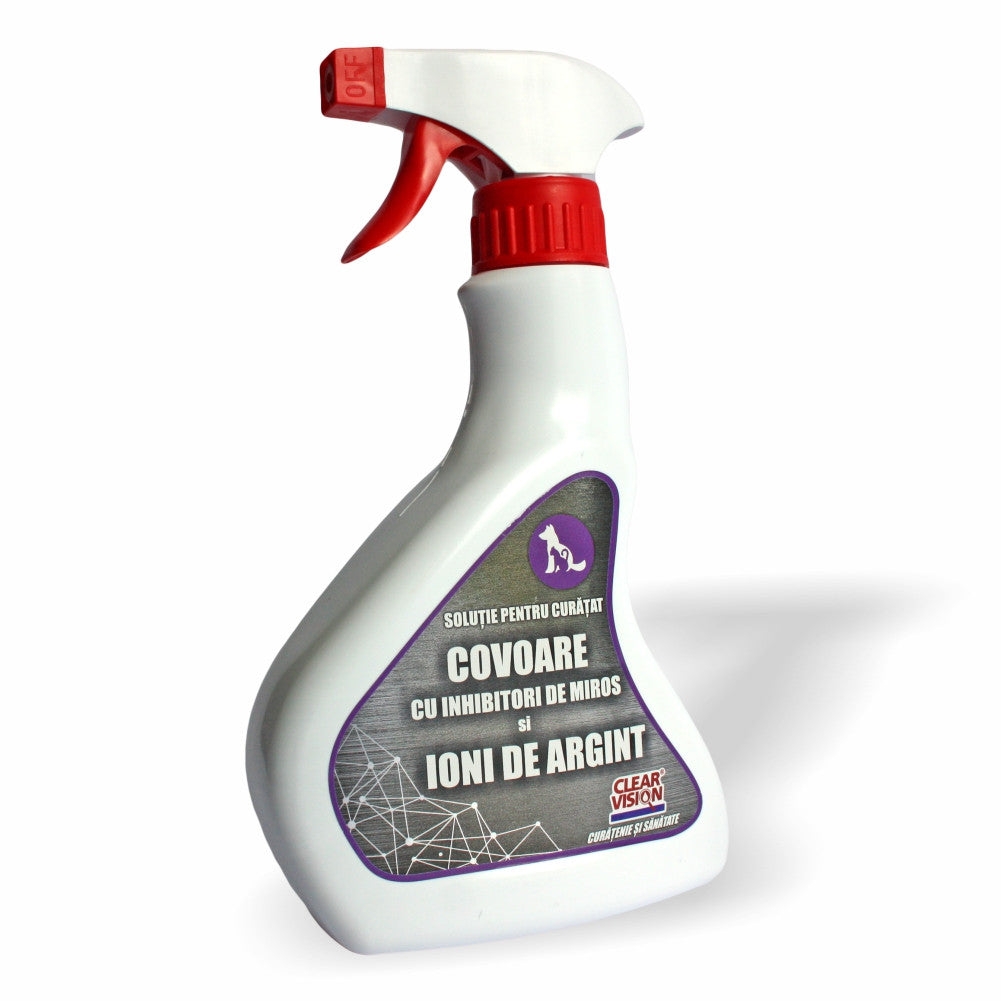 Solutie pentru curatat covoare cu ioni de argint si inhibitori de miros 500 ml Clear Vision - imagine 1
