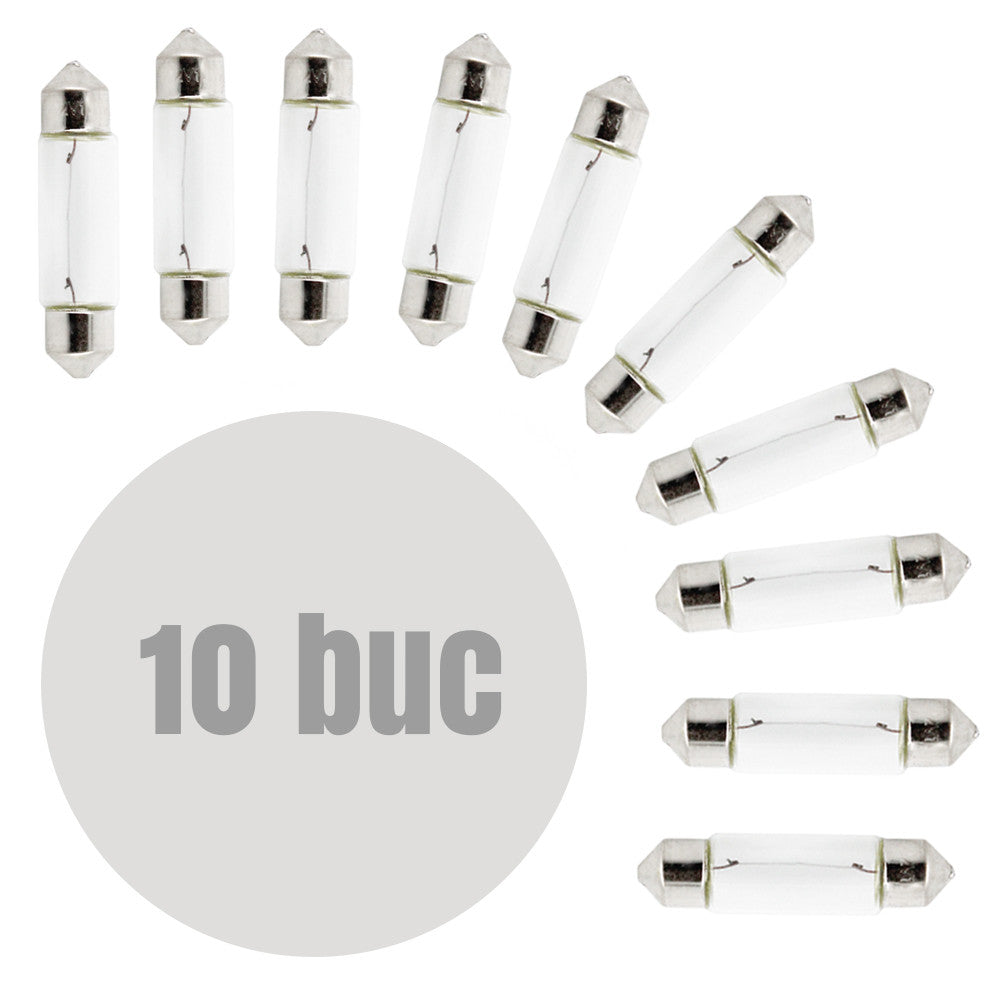 Bec MTR SV8.5 12V 10W Set 10 buc MTR - imagine 1