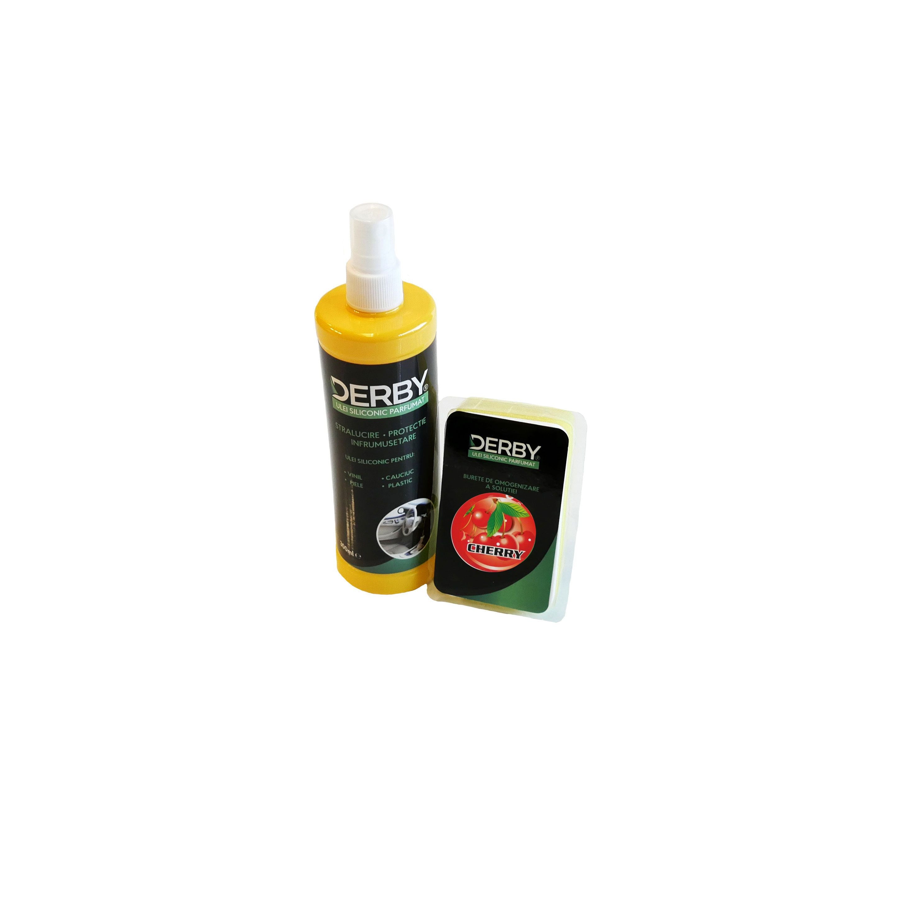 Ulei siliconic parfumat pentru bord Cirese 300 ml + burete DERBY - imagine 1