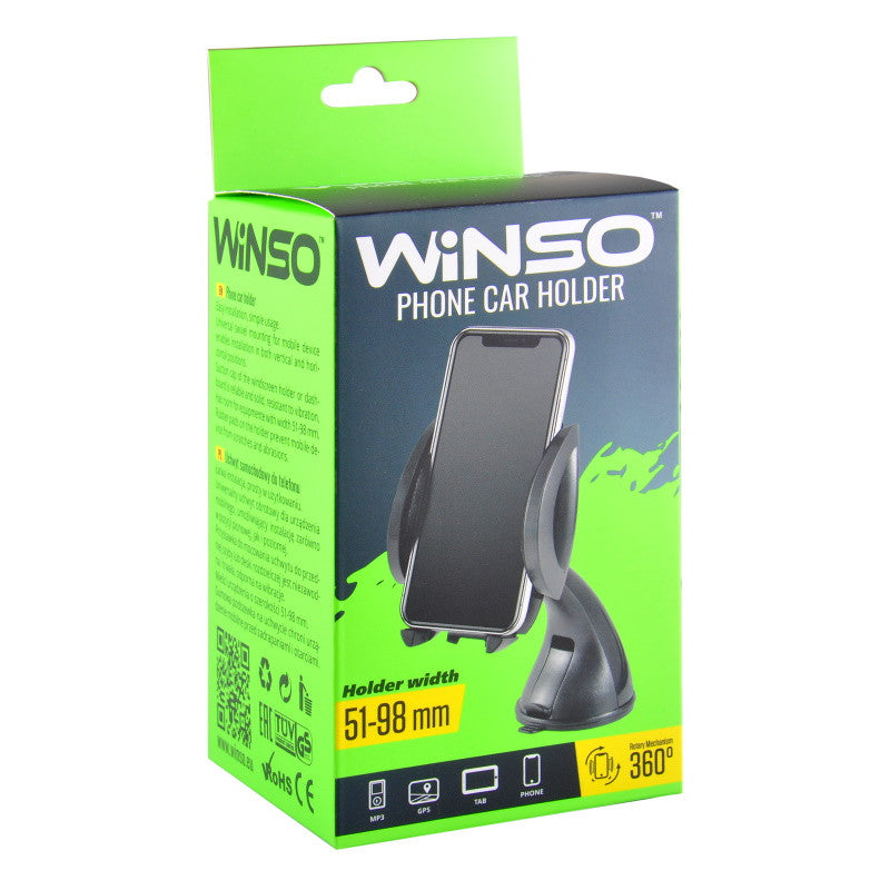 Suport telefon mobil Winso 360°, 51-98 mm Winso - imagine 3