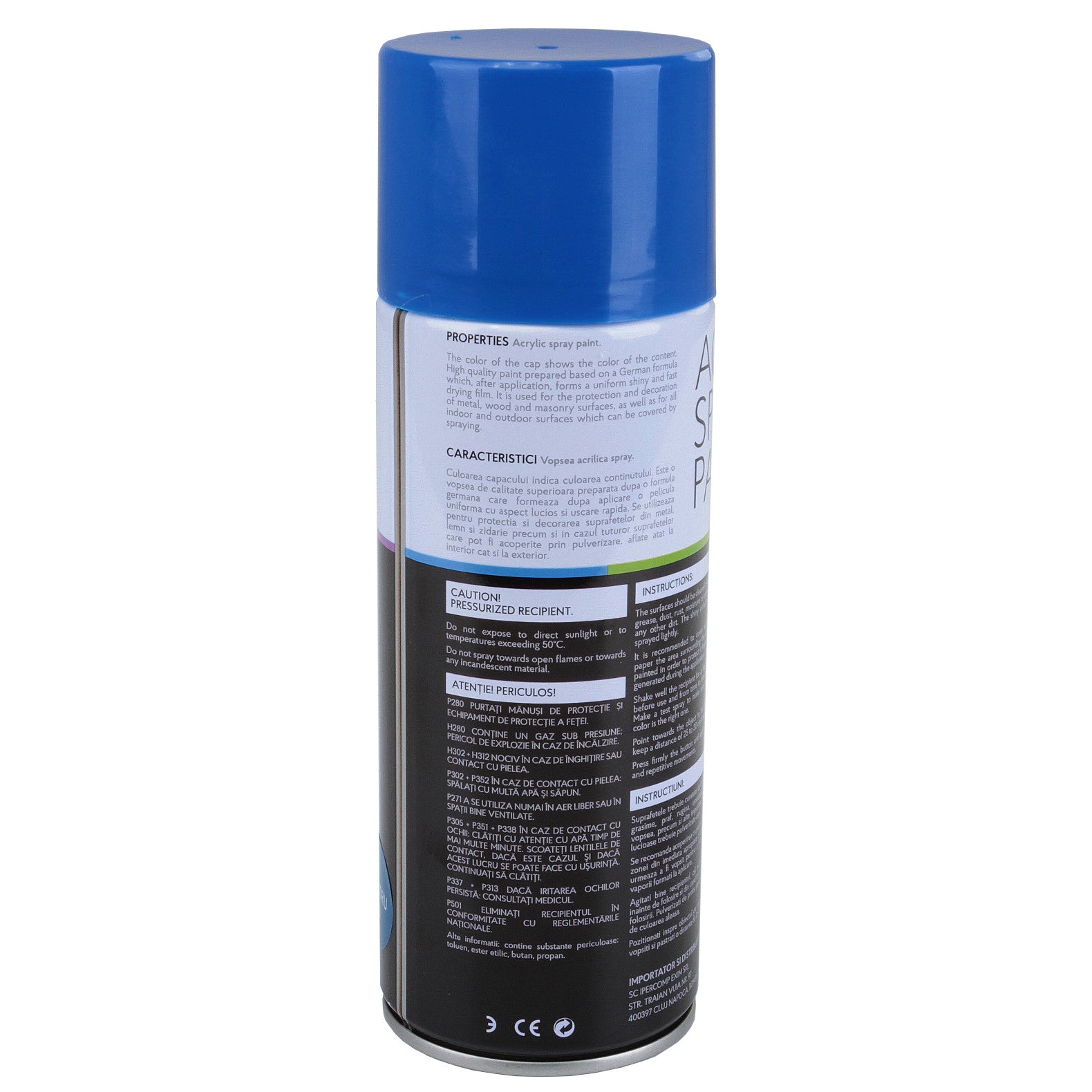 Vopsea spray 450 ml Albastru 650 Noxaro - imagine 2