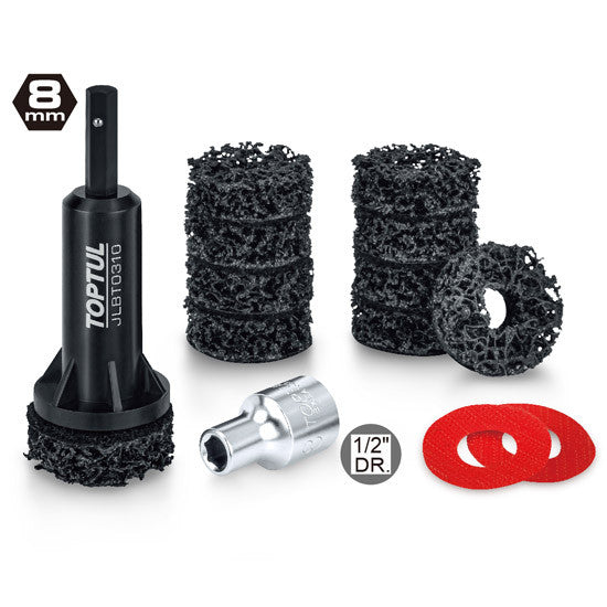 Set de polizor butuc roata 14 buc Toptul - imagine 1