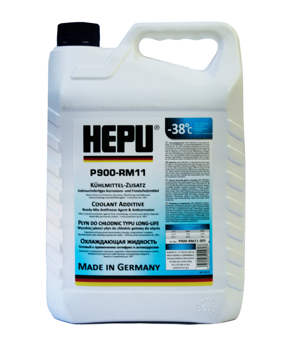 Antigel diluat albastru Hepu G12+ (-38°C) 5L Hepu - imagine 1