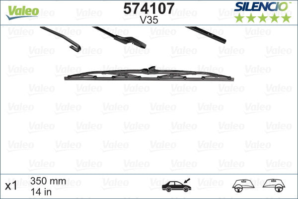 Stergator Valeo Silencio 35 cm Valeo - imagine 1