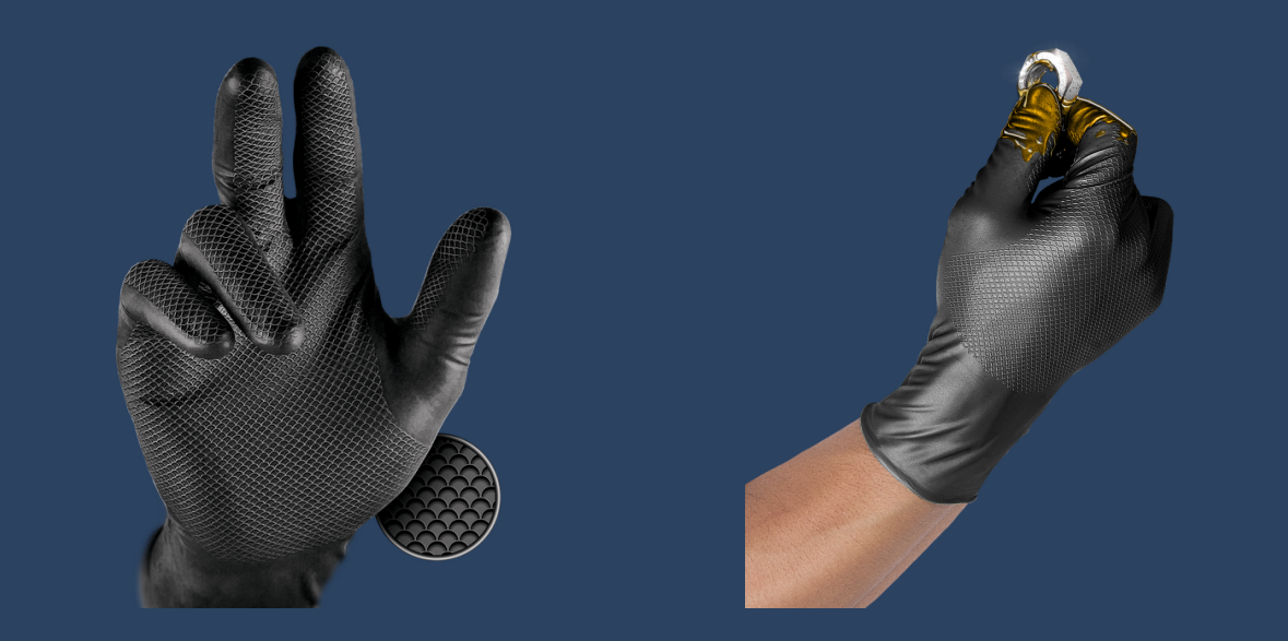 Manusi Nitril cu GRIP Marimea M ●50 BUC● MTR - imagine 2