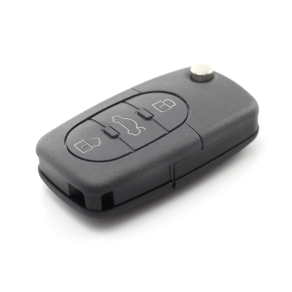Audi - Carcasa cheie tip briceag, 3 butoane "rotunde"  cu baterie 2032 Carguard - imagine 7