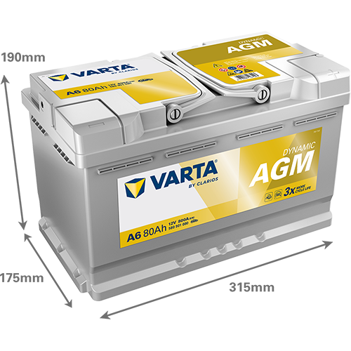Acumulator Varta Silver Dynamic AGM 80 Ah Varta - imagine 2