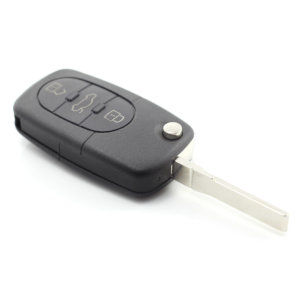 Audi - Carcasa cheie tip briceag, 3 butoane "rotunde"  cu baterie 2032 Carguard - imagine 8