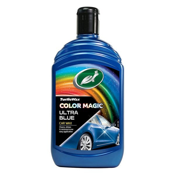 Solutie polish+ceara culoare albastra 3 in 1 Color Magic Jet Ultra Blue TURTLE WAX 500 ml Turtle Wax - imagine 1