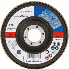 Disc de şlefuire evantai X431, Standard for Metal G120 Bosch - imagine 1
