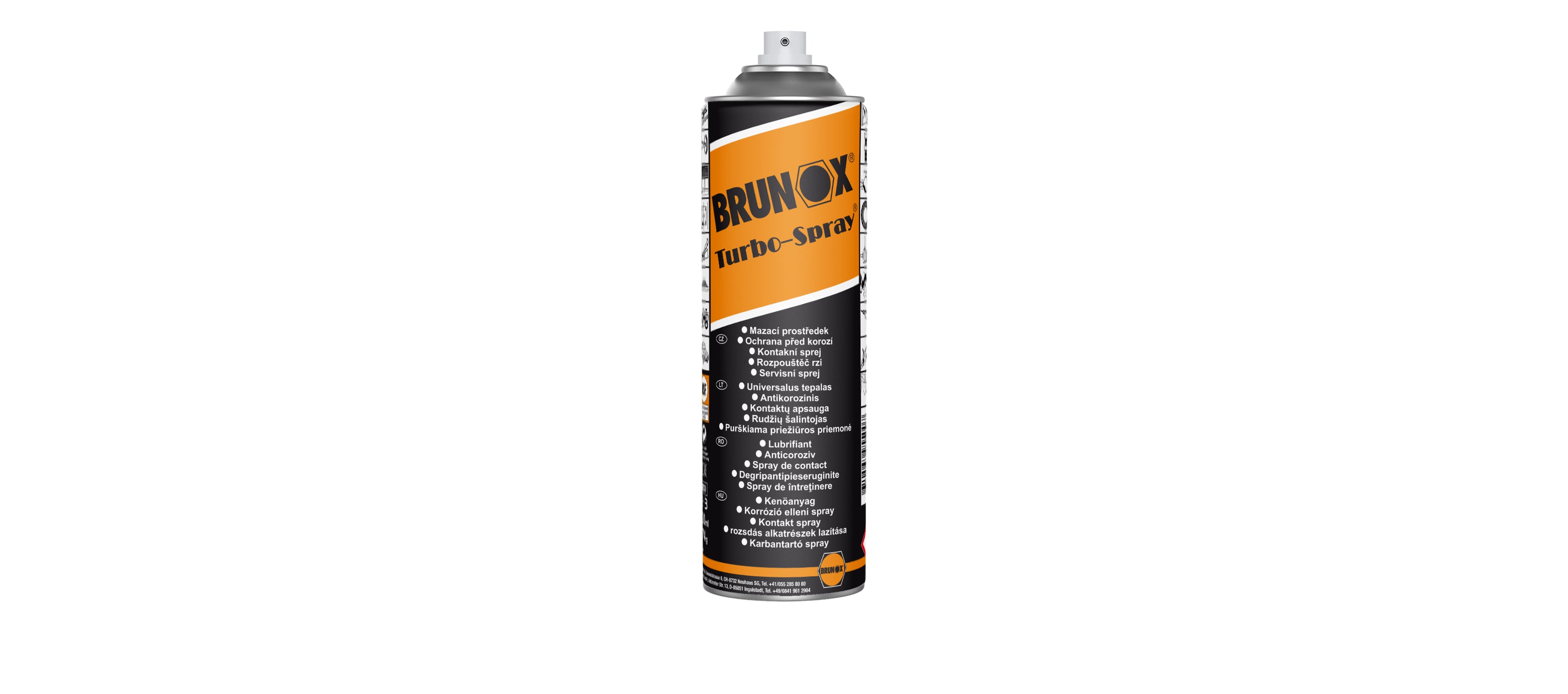 Spray degripant lubrifiant Brunox Turbo Power Click 500ml Brunox - imagine 2