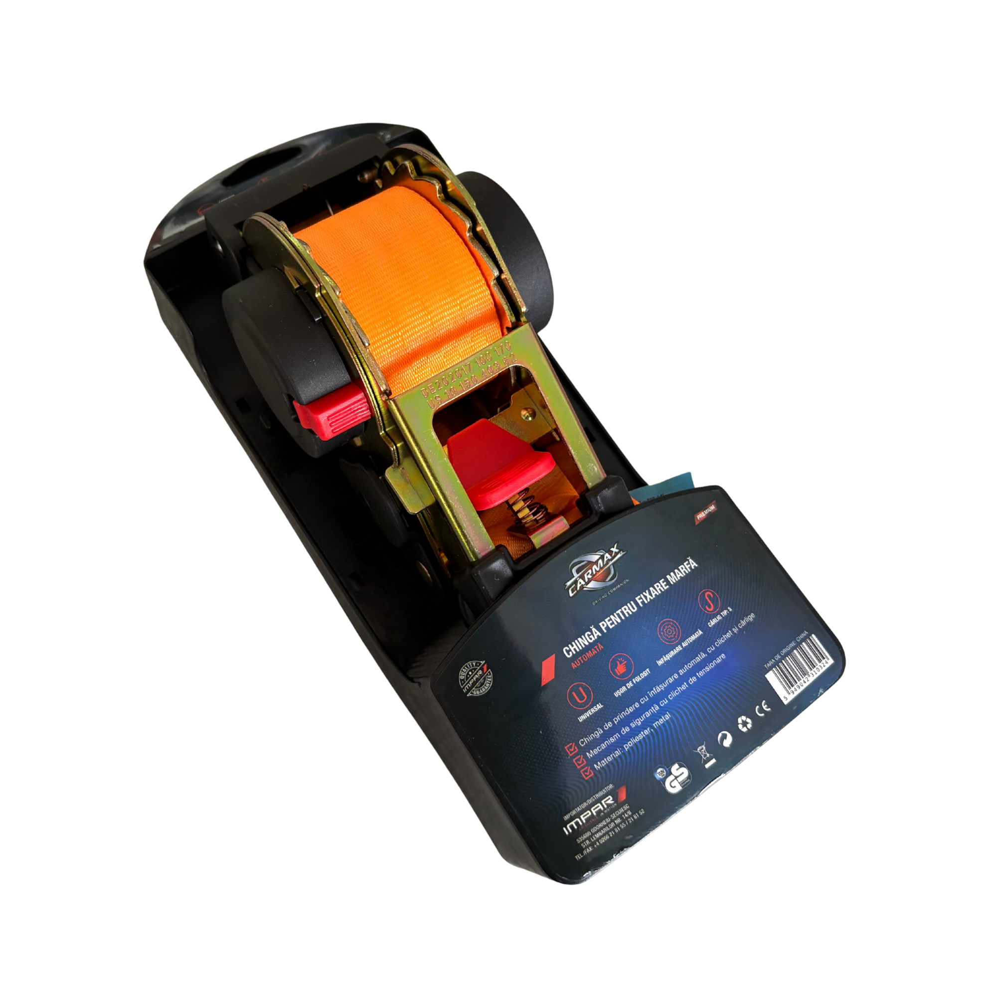 Chinga de fixare automata cu clichet 500kg- 38mm x 4 m Carmax - imagine 1