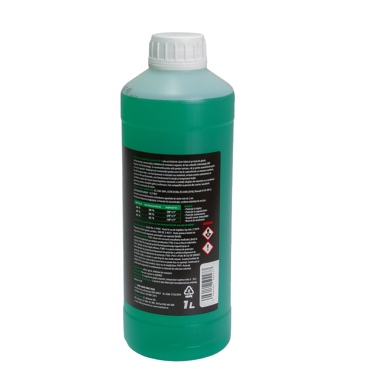 Antigel concentrat MTR Tip D Verde (-72°C) 1L MTR - imagine 3