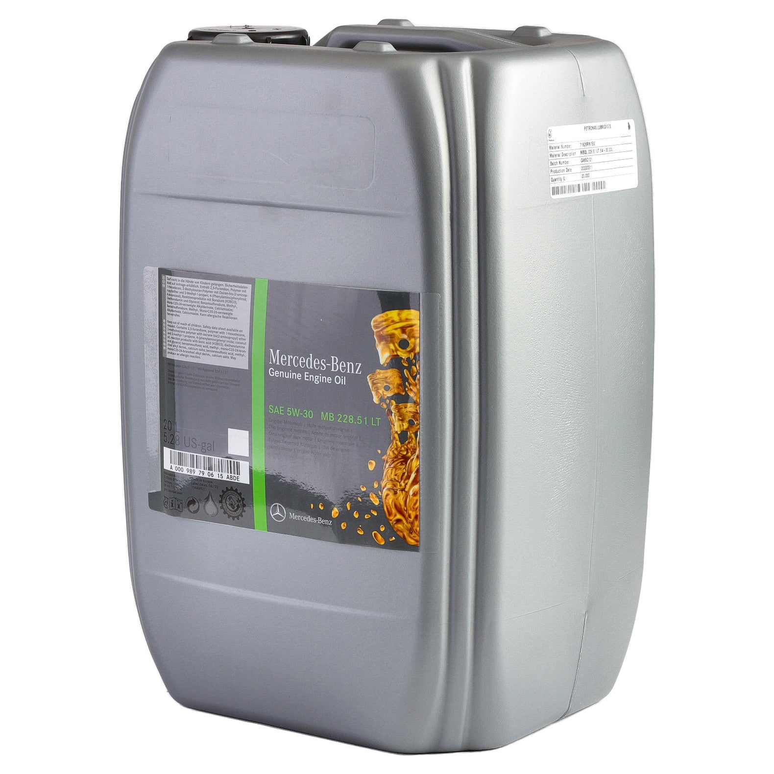 Ulei motor Mercedes 5W30 LT (MB 228.51) 20L Mercedes-Benz - imagine 2