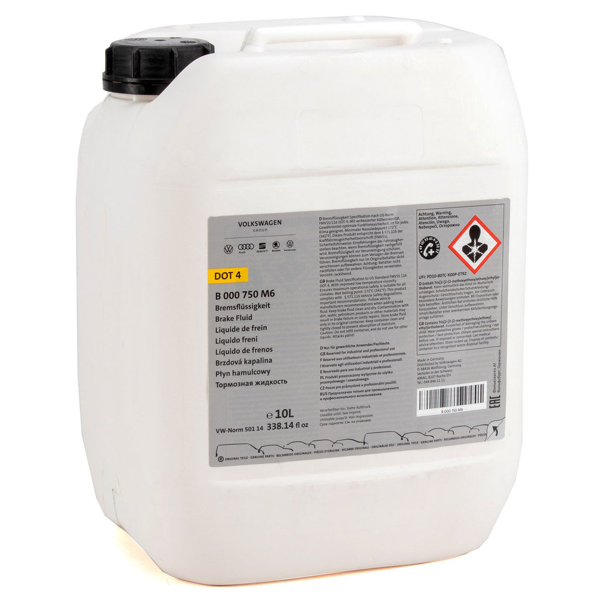 Lichid frana DOT 4 OE Volkwagen 10L VAG - imagine 1