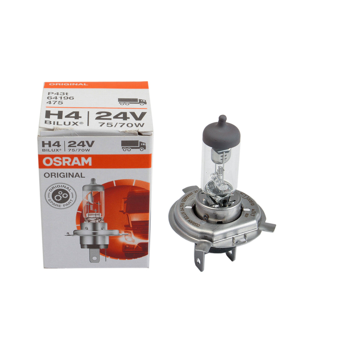 Bec Osram Original H4 24V 75/70W P43t Osram - imagine 1