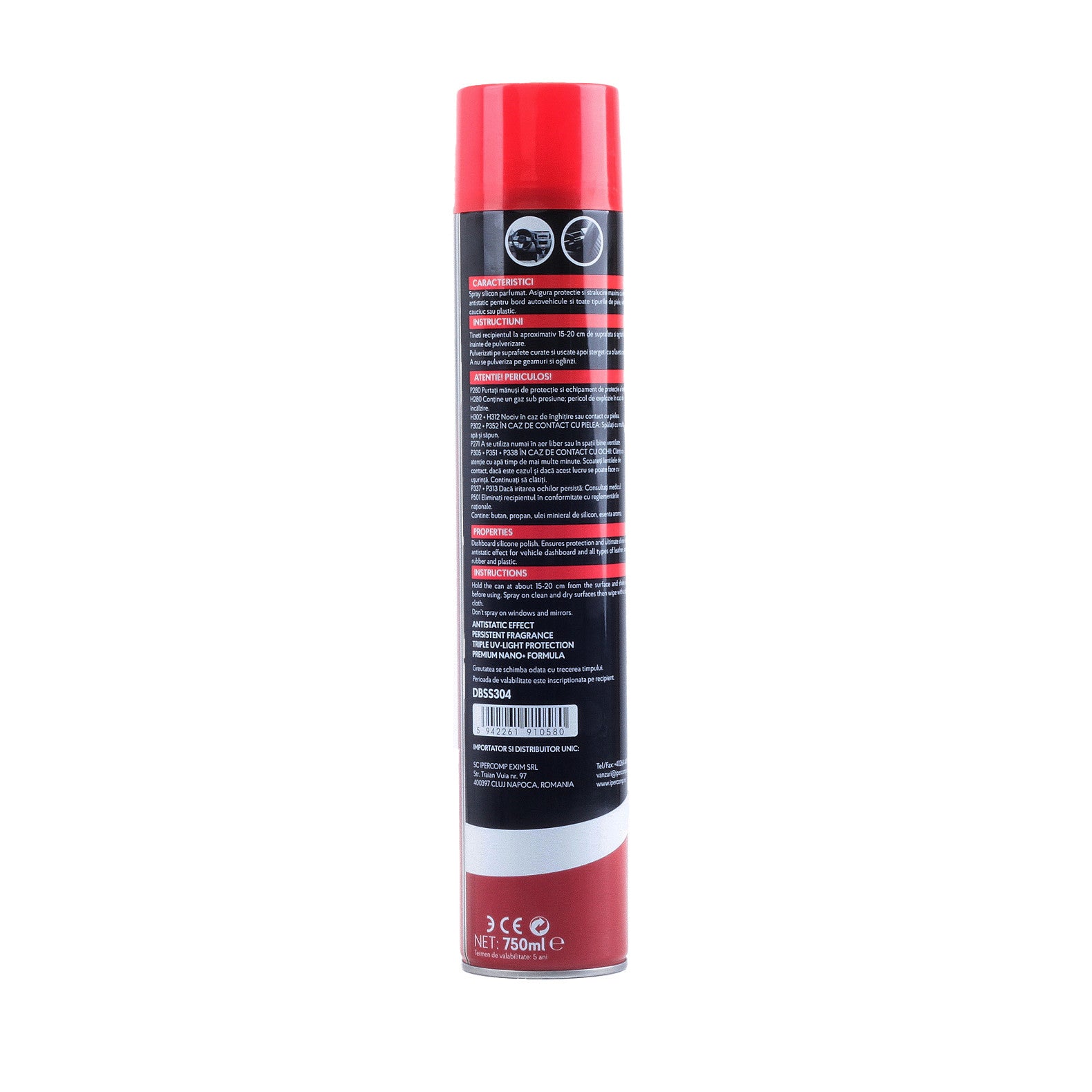 Spray silicon parfumat New car 750 ml DERBY - imagine 3