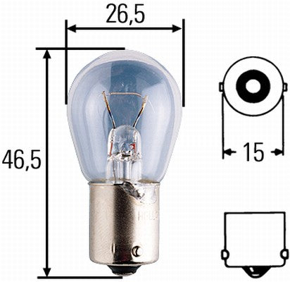 Bec Hella R24V/18W 24V 18W BA15s Hella - imagine 1