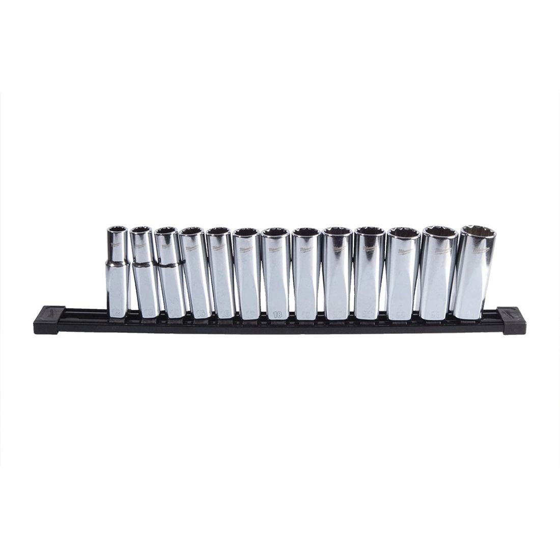 Set chei tubulare lungi 3/8 8-13mm Milwaukee - imagine 1