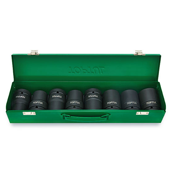 Set tubulare impact 1" 6 caneluri 8 piese Toptul - imagine 1