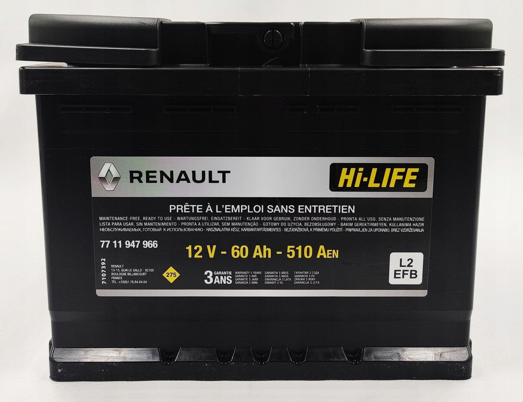 Baterie Auto Renault 60 Ah 510Aen Renault - imagine 1