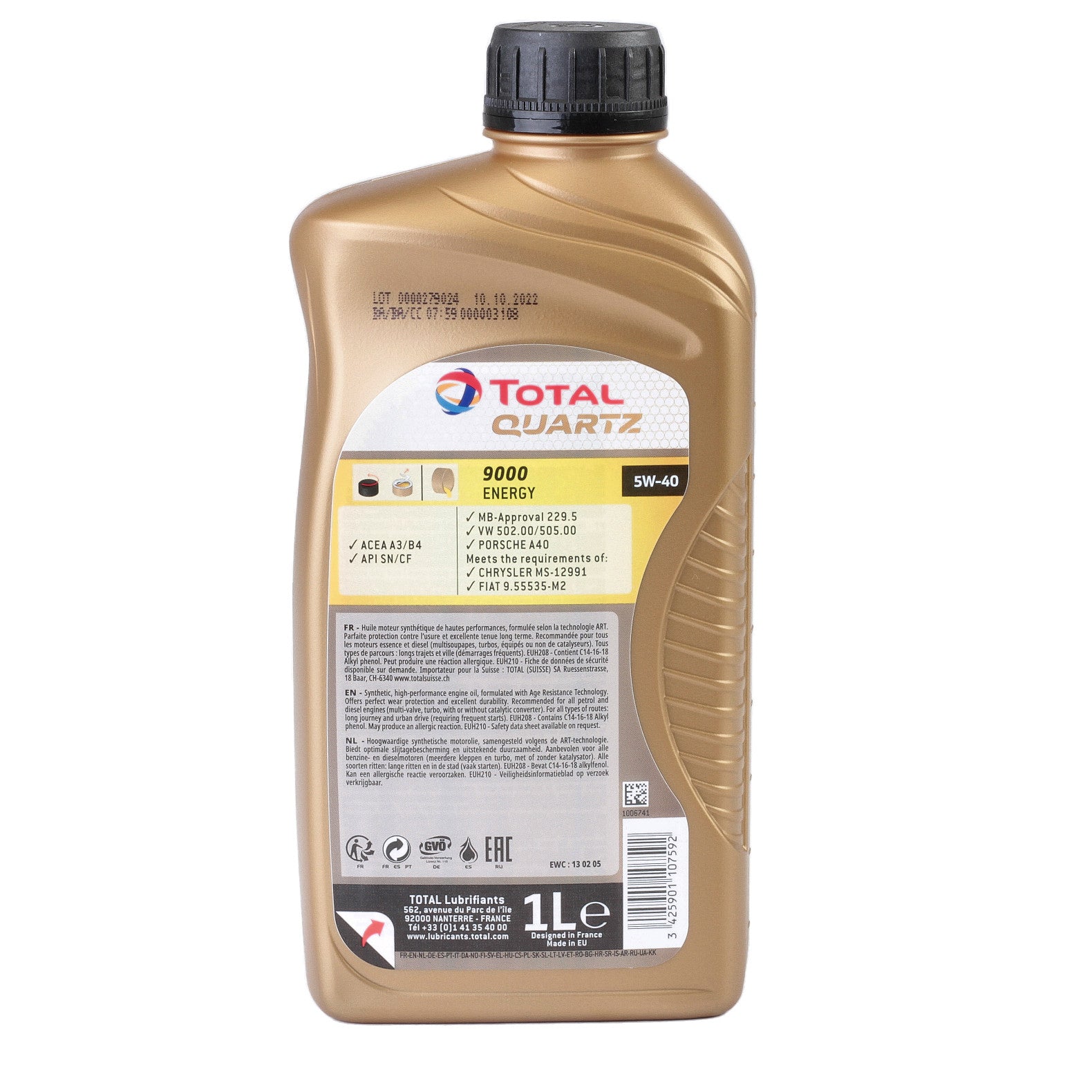 Ulei motor Total Quartz Energy 9000 5W40 1L Total - imagine 2