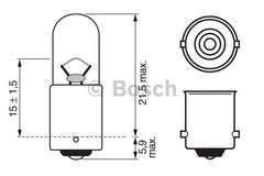 Bec Bosch Pure Light T4W 12V 4W BA9s Bosch - imagine 1