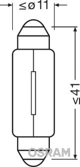 BEC 12V C10W ORIGINAL SET 10 BUC OSRAM