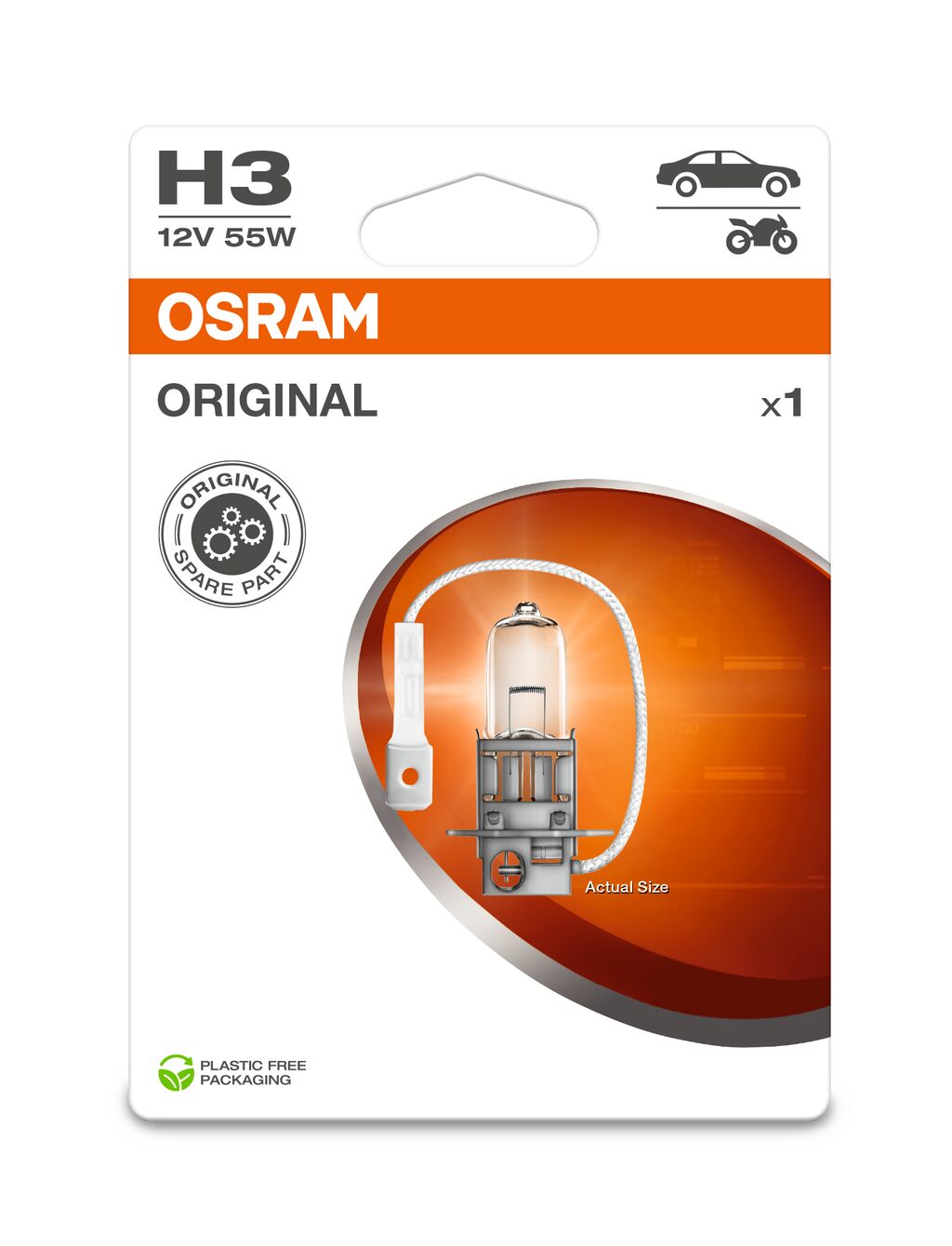 BEC 12V H3 55 W ORIGINAL BLISTER 1 BUC OSRAM