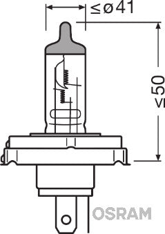 BEC 12V R2 45/40 W ORIGINAL BLISTER 1 BUC OSRAM