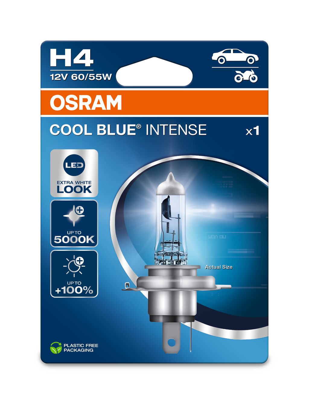 BEC 12V H4 60/55 W COOL BLUE INTENSE BLISTER NextGen 1 BUC OSRAM