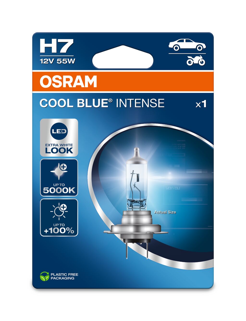 BEC 12V H7 55 W COOL BLUE INTENSE BLISTER NextGen 1 BUC OSRAM