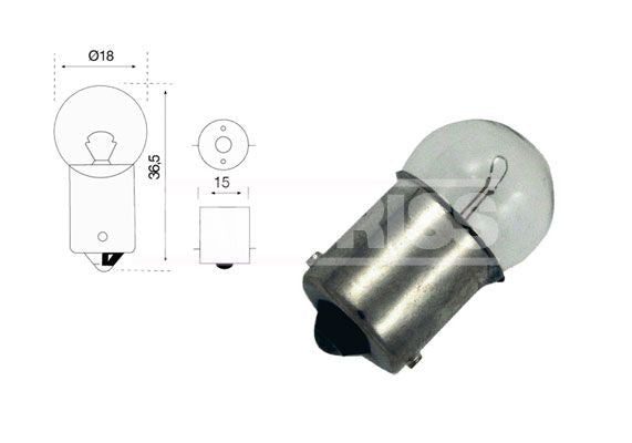 Bec Carpriss R10W 24V 10W BA15s Carpriss - imagine 1