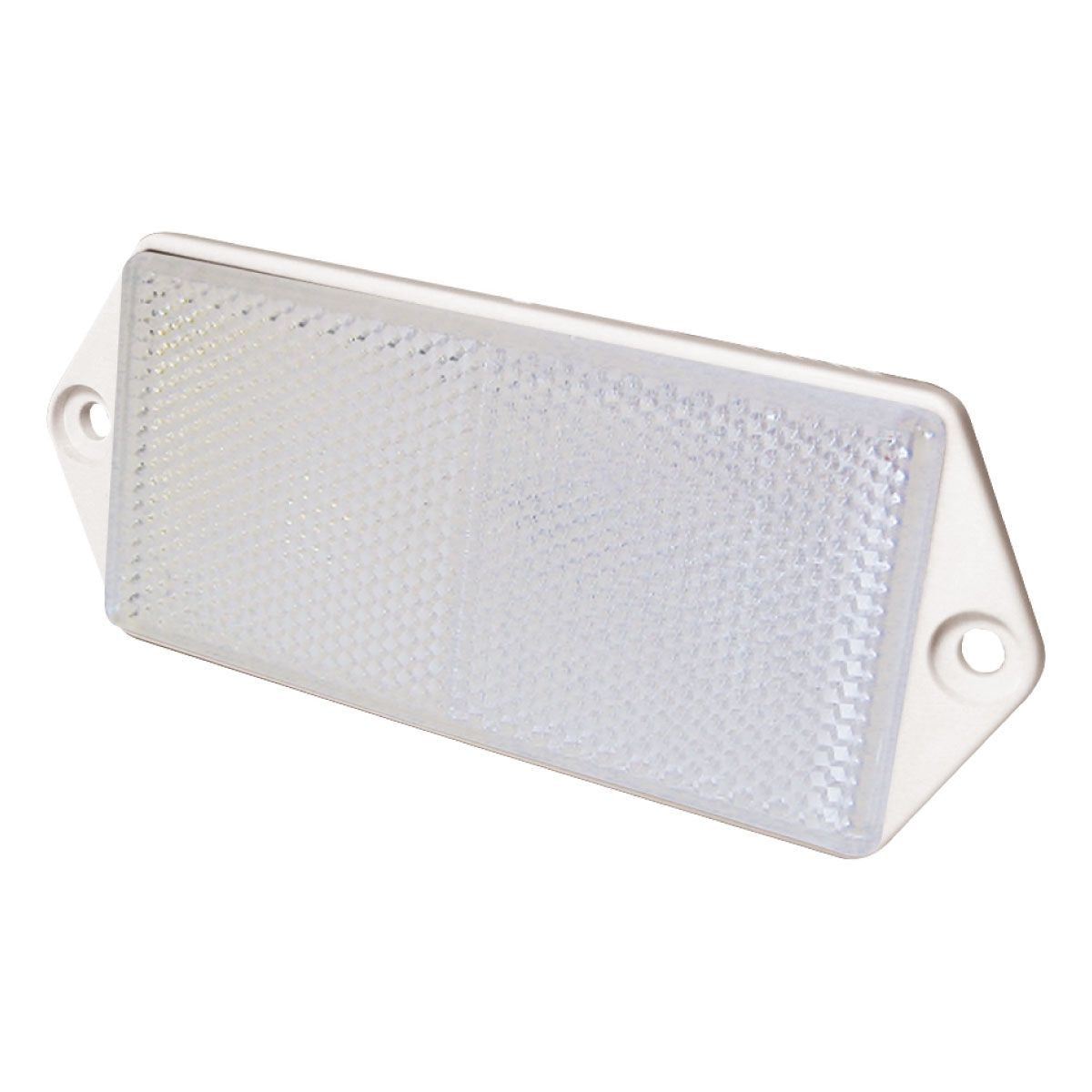 Catadioptru dreptunghiular cu suruburi 103x40mm Alb Runkit - imagine 1