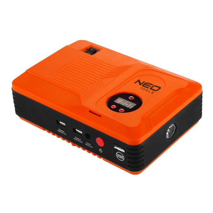 Jumpstarter (acumulator 14Ah, compresor 3.5 BAR, lanterna electrica) Neo Tools - imagine 1