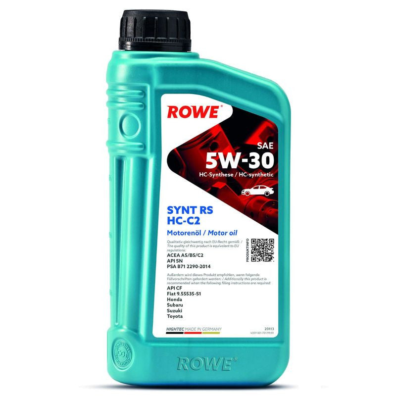 ULEI MOTOR TURISME ROWE HIGHTEC SYNT RS SAE 5W30 HC-C2 1L Rowe - imagine 1