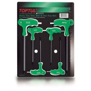 Set chei hexagoane cu maner 2-6 mm (6 piese) Toptul - imagine 1