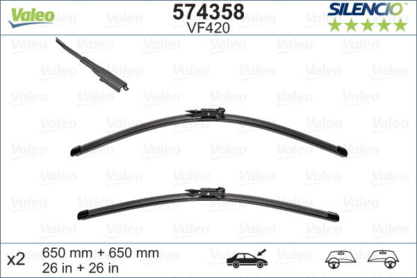 Set stergator Valeo Silencio Flat Valeo - imagine 1